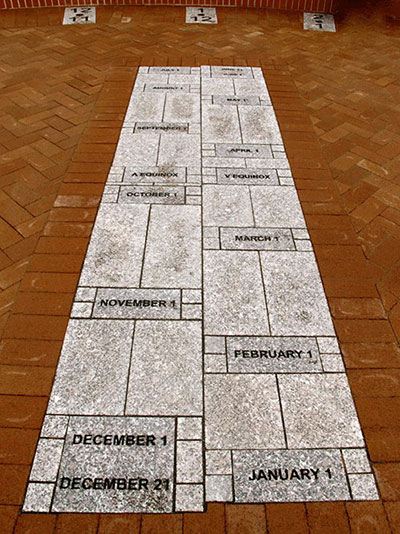 Hunt-Cavanagh Sundial showing months