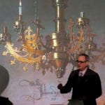 Professor Paul Crenshaw discussing the symbolic meaning within an 18th-century French painting.