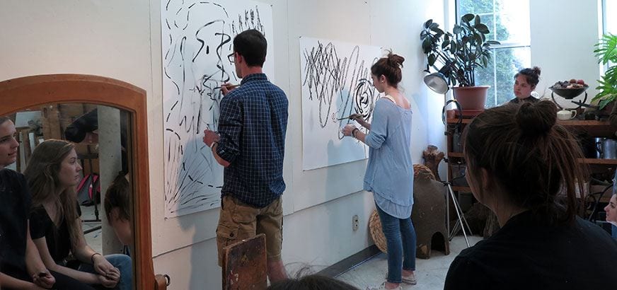 Studio Art 22 Drawing class