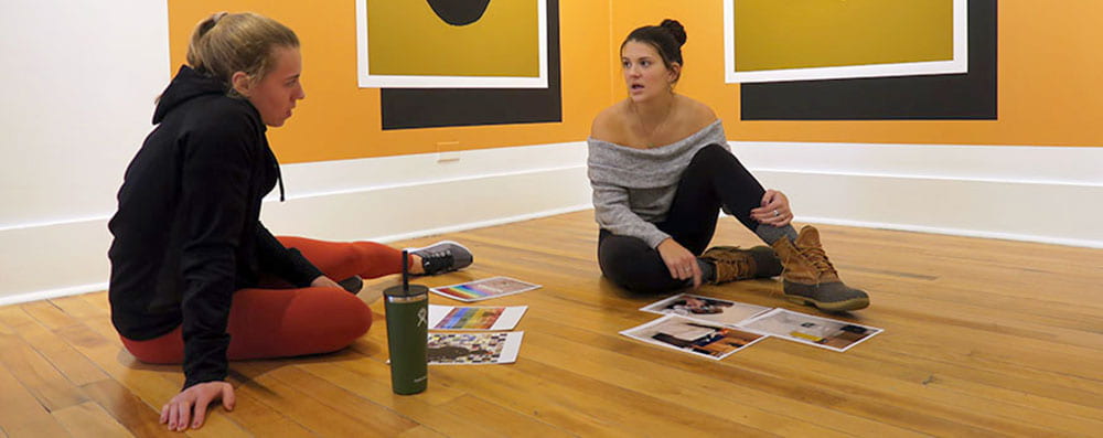 Students in the gallery